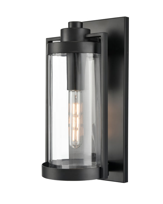 Millennium 192101-PBK One Light Outdoor Wall Sconce, Powder Coated Black
