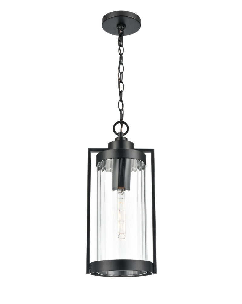 Millennium 192401-PBK One Light Outdoor Hanging Lantern, Powder Coated Black