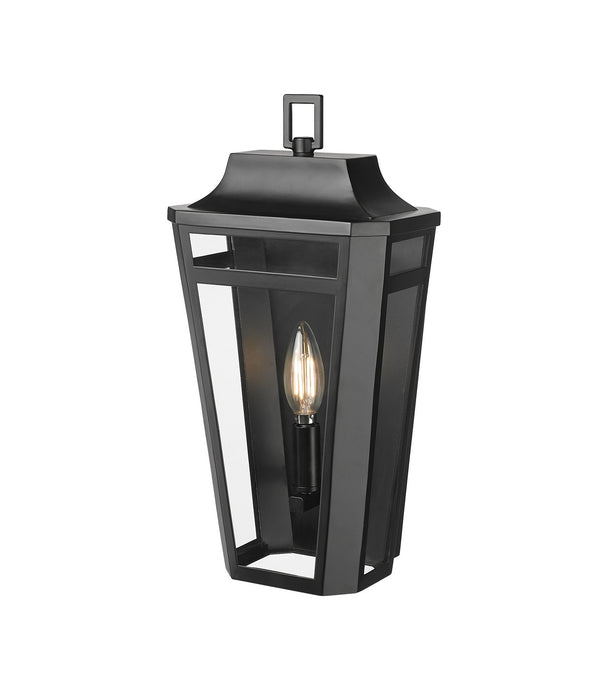 Millennium 193001-PBK One Light Outdoor Wall Sconce, Powder Coated Black