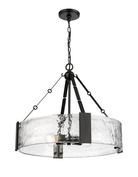 Millennium 19404-MB Four Light Pendant, Matte Black