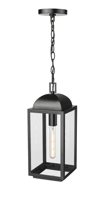 Millennium 194301-PBK One Light Outdoor Hanging Lantern, Powder Coated Black