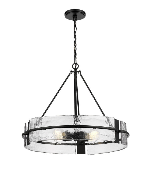Millennium 19504-MB Four Light Pendant, Matte Black