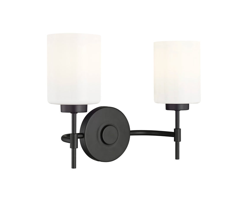 Millennium 19602-MB Two Light Vanity, Matte Black