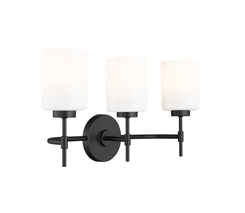 Millennium 19603-MB Three Light Vanity, Matte Black