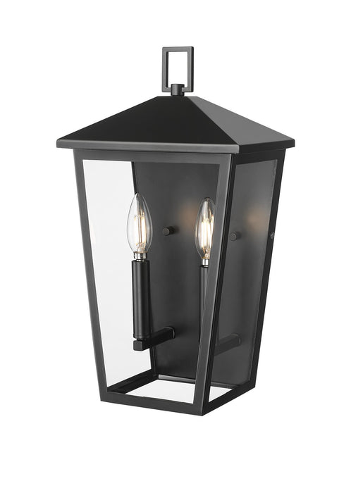 Millennium 198002-PBK Two Light Outdoor Wall Sconce, Powder Coated Black