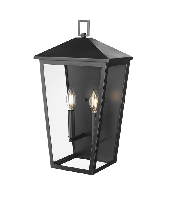 Millennium 198102-PBK Two Light Outdoor Wall Sconce, Powder Coated Black