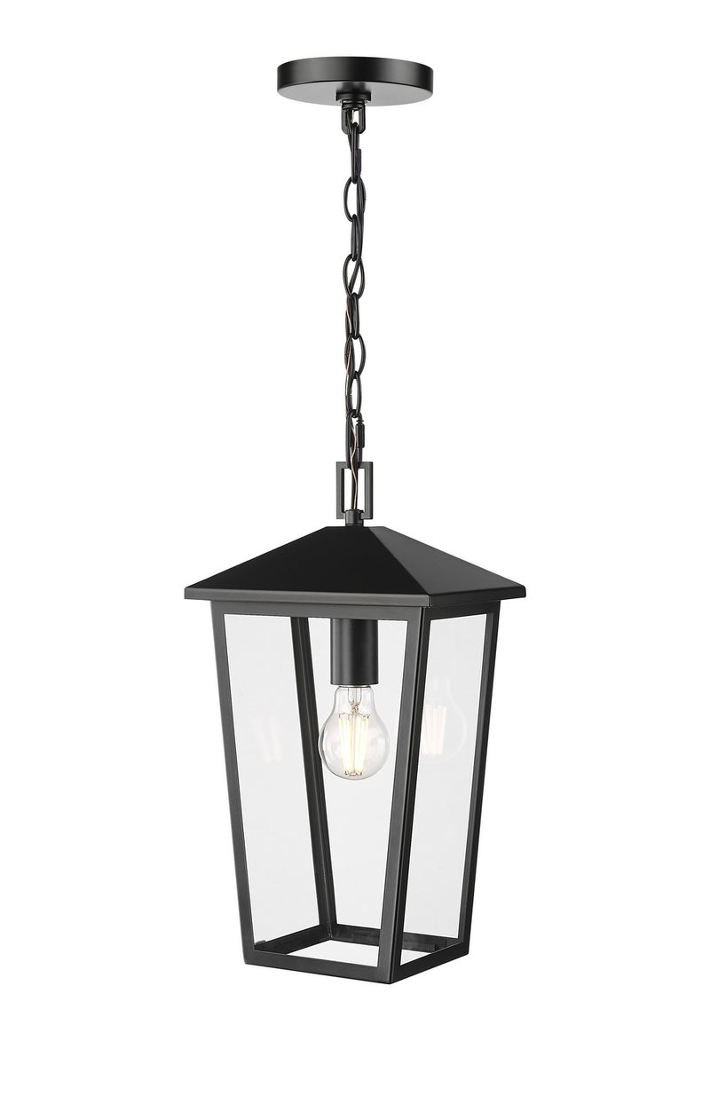 Millennium 198201-PBK One Light Outdoor Hanging Lantern, Powder Coated Black