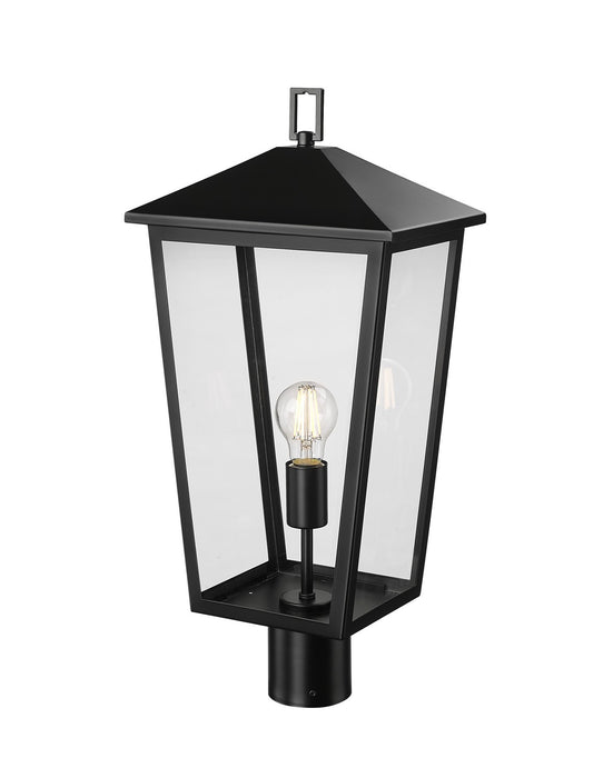 Millennium 198301-PBK One Light Outdoor Post Lantern, Powder Coated Black