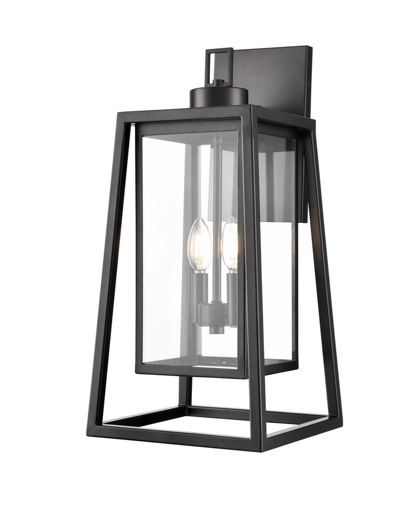 Millennium 198502-PBK Two Light Outdoor Wall Sconce, Powder Coated Black