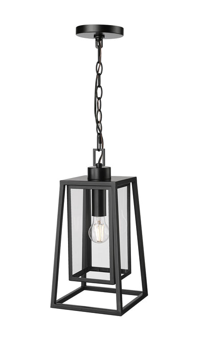 Millennium 198602-PBK One Light Outdoor Hanging Lantern, Powder Coated Black
