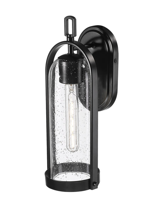 Millennium 199501-PBK One Light Outdoor Wall Sconce, Powder Coated Black