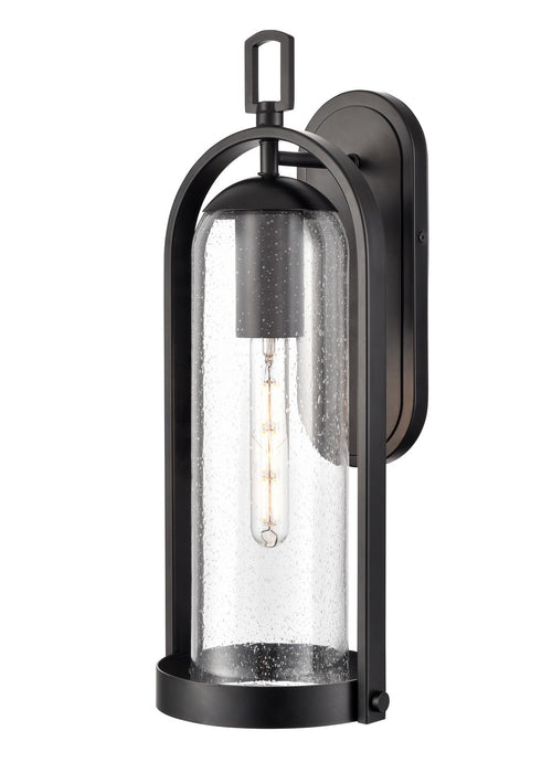 Millennium 199601-PBK One Light Outdoor Wall Sconce, Powder Coated Black