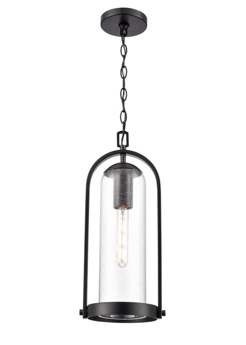 Millennium 199801-PBK One Light Outdoor Hanging Lantern, Powder Coated Black