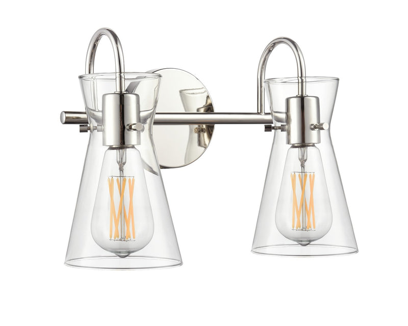 Millennium 21002-PN Two Light Vanity, Polished Nickel