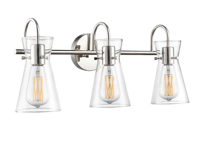 Millennium 21003-PN Three Light Vanity, Polished Nickel