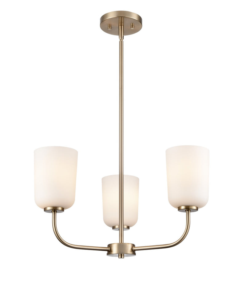 Millennium 214003-MG Three Light Chandelier, Modern Gold
