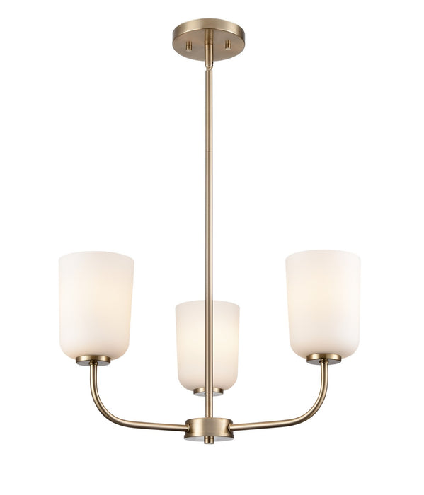 Millennium 214003-MG Three Light Chandelier, Modern Gold