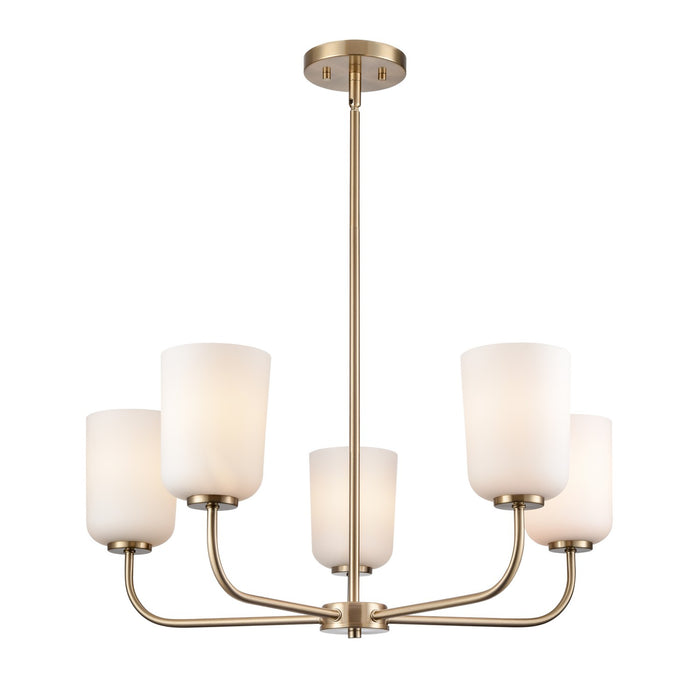 Millennium 214005-MG Five Light Chandelier, Modern Gold