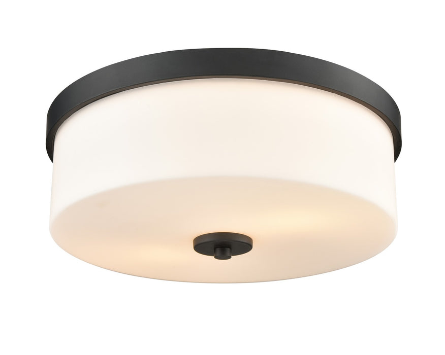 Millennium 214102-MB Two Light Flushmount, Matte Black