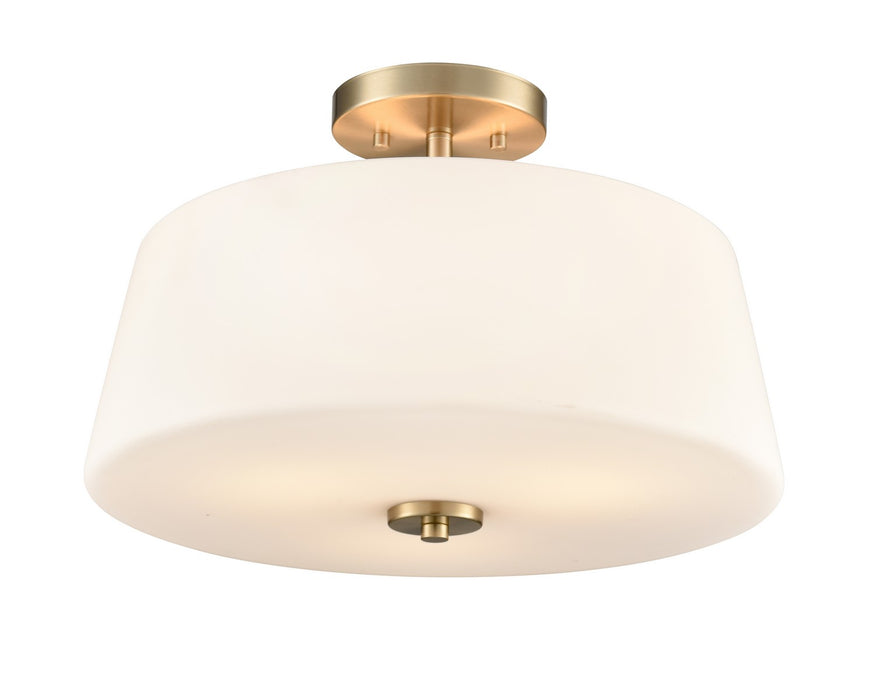 Millennium 214103-MG Three Light Semi-Flush Mount, Modern Gold