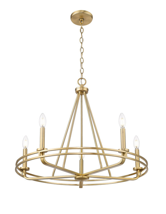 Millennium 21605-VB Five Light Chandelier, Vintage Brass