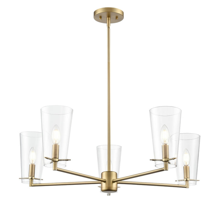 Millennium 217005-VB Five Light Chandelier, Vintage Brass