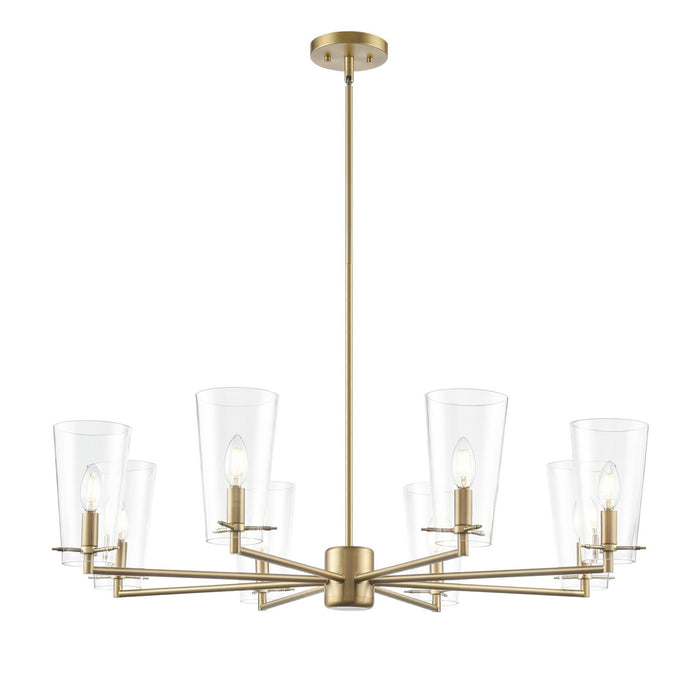 Millennium 217008-VB Eight Light Chandelier, Vintage Brass