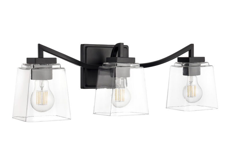 Millennium 24003-MB Three Light Vanity, Matte Black