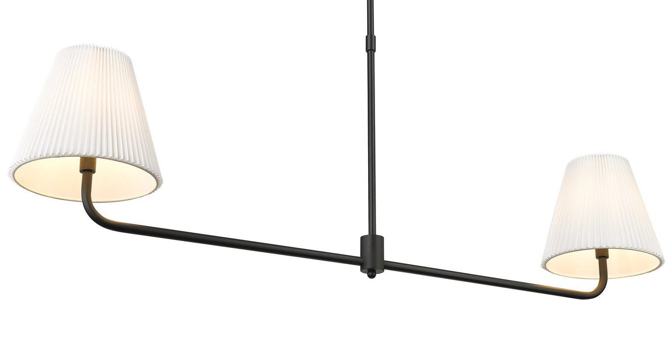 Millennium 25102-MB Two Light Island Chandelier, Matte Black