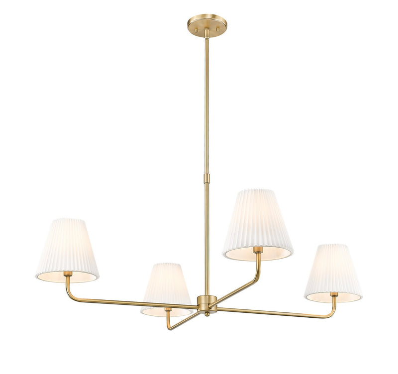 Millennium 25104-VB Four Light Chandelier, Vintage Brass