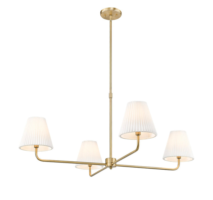 Millennium 25104-VB Four Light Chandelier, Vintage Brass