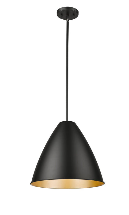 Millennium 25201-MB One Light Pendant, Matte Black