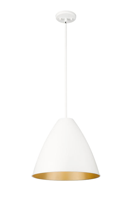 Millennium 25201-MW One Light Pendant, Matte White