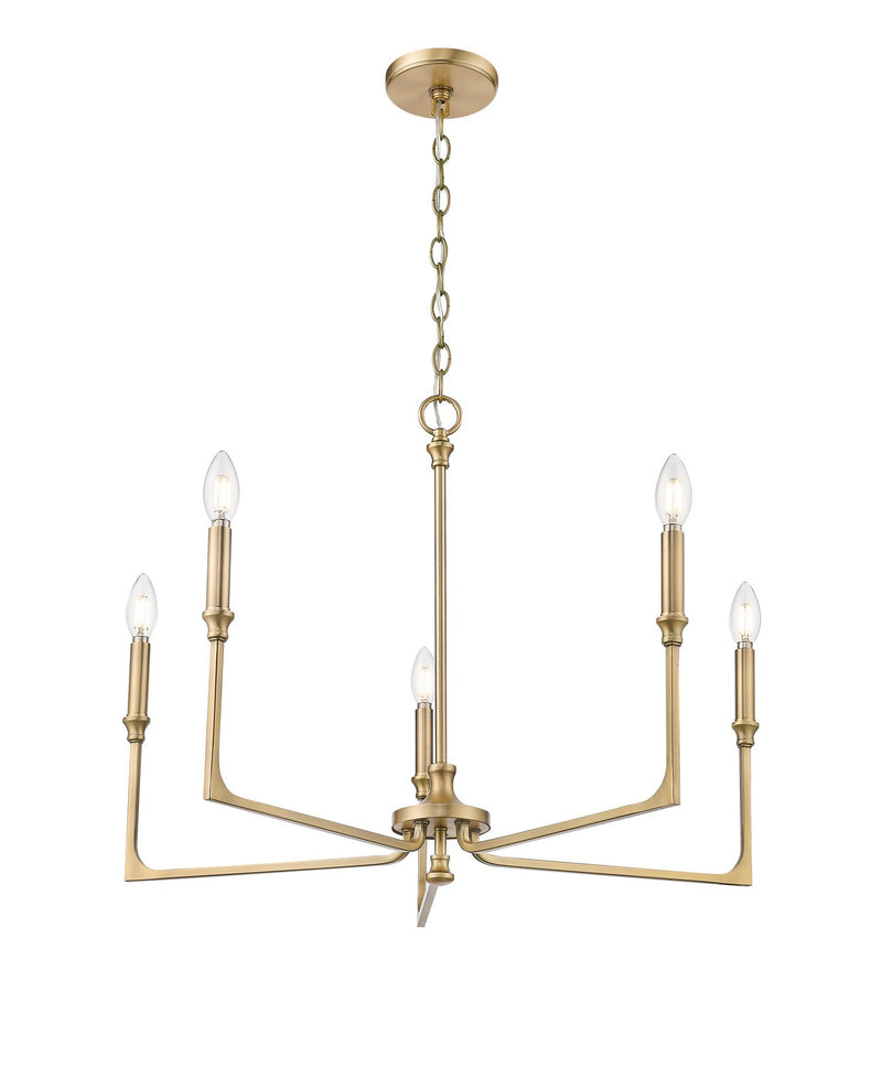 Millennium 25305-VB Five Light Chandelier, Vintage Brass