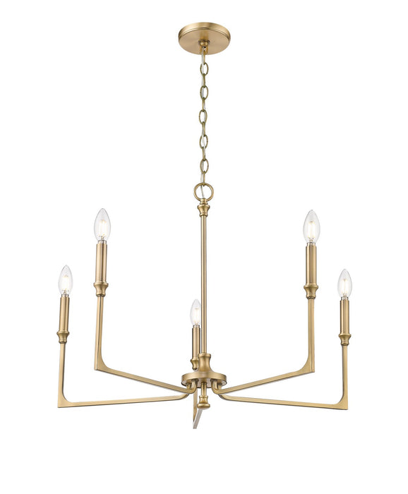 Millennium 25305-VB Five Light Chandelier, Vintage Brass
