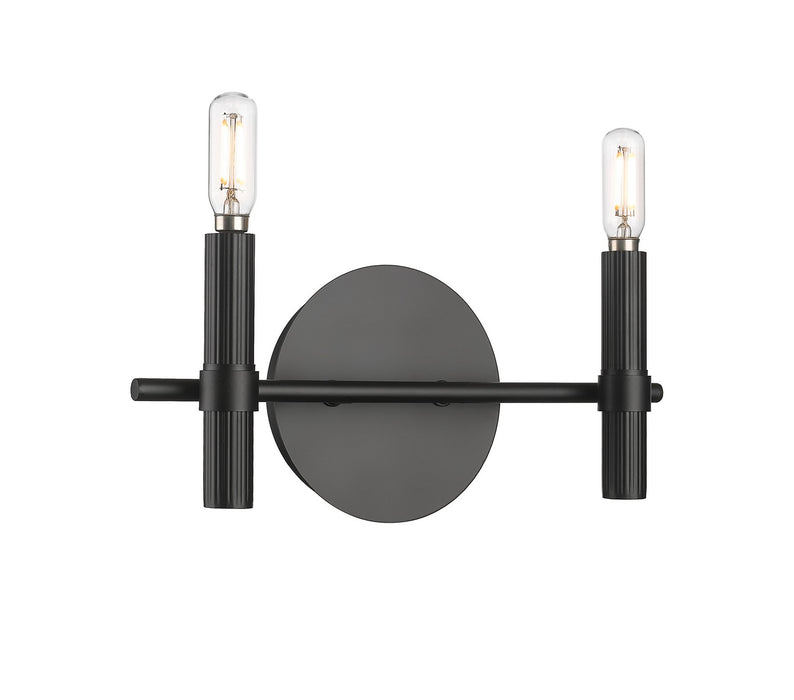 Millennium 25602-MB Two Light Wall Sconce, Matte Black