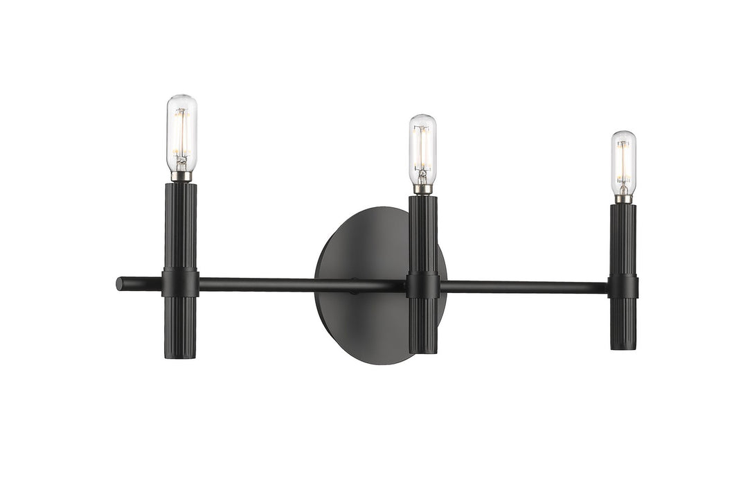 Millennium 25603-MB Three Light Wall Sconce, Matte Black