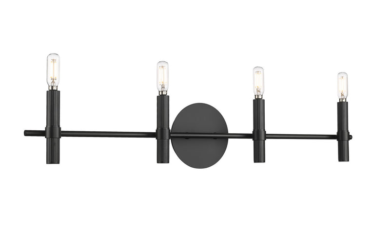 Millennium 25604-MB Four Light Wall Sconce, Matte Black