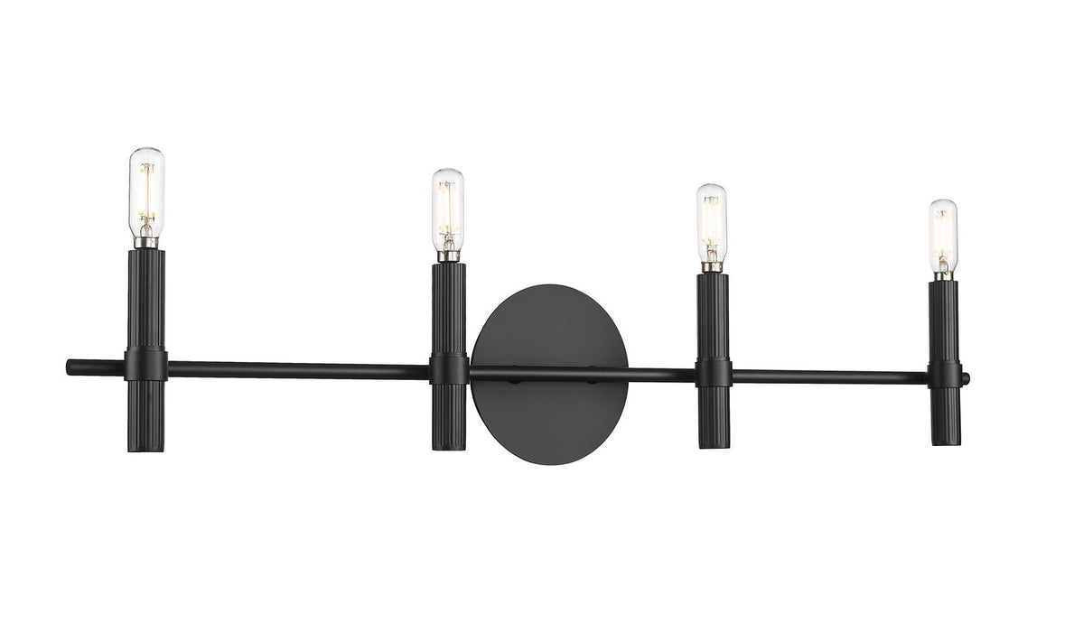 Millennium 25604-MB Four Light Wall Sconce, Matte Black