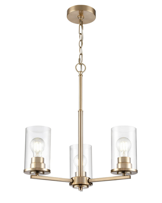 Millennium 2713-MG Three Light Chandelier, Modern Gold