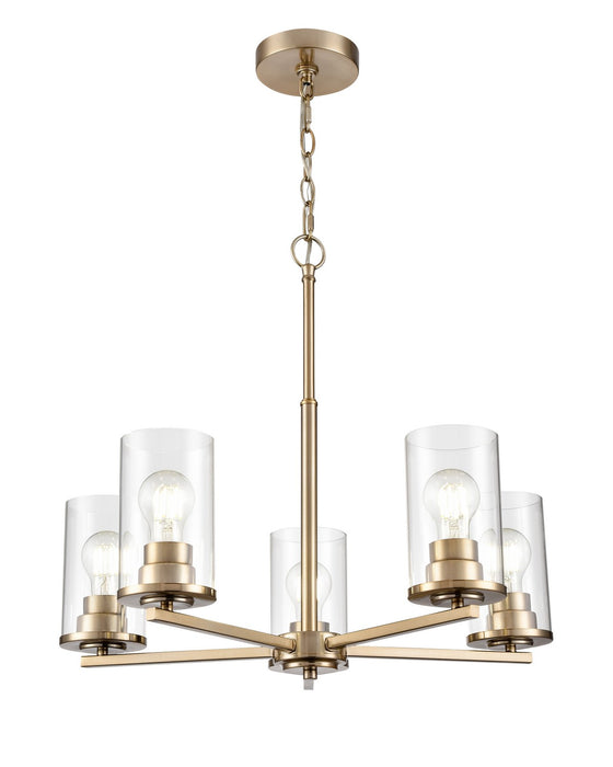 Millennium 2715-MG Five Light Chandelier, Modern Gold