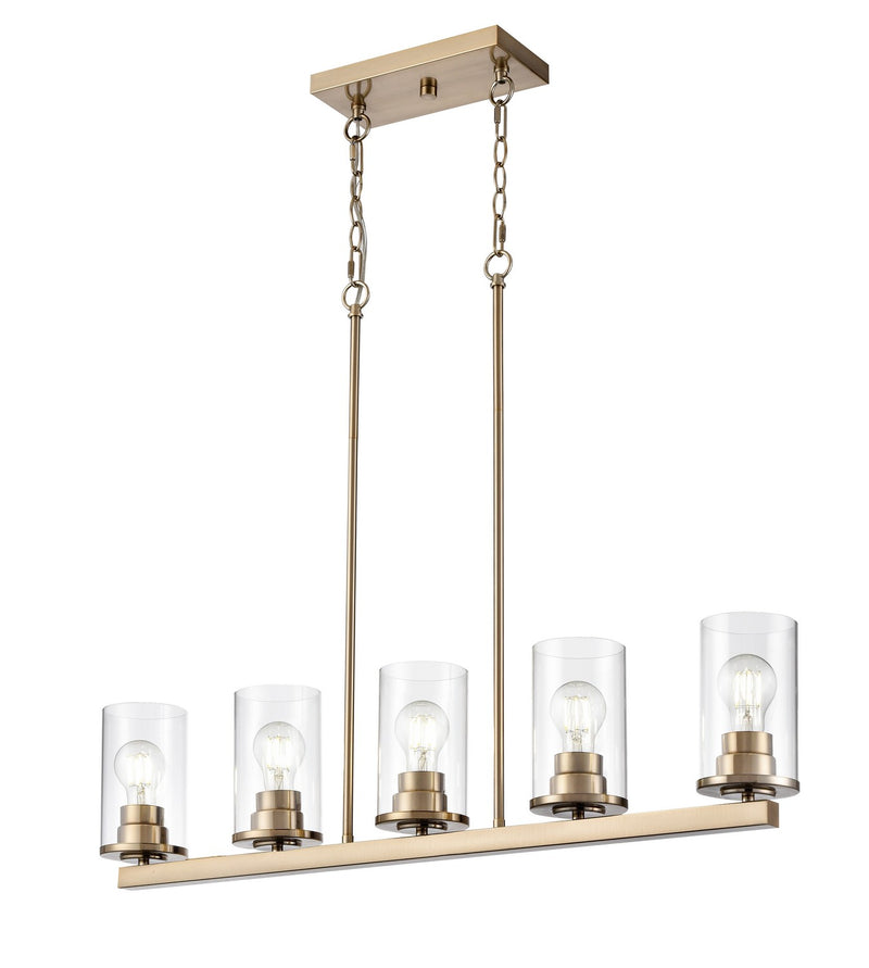Millennium 2725-MG Five Light Chandelier, Modern Gold