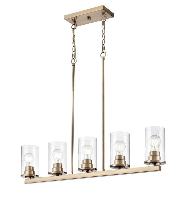 Millennium 2725-MG Five Light Chandelier, Modern Gold