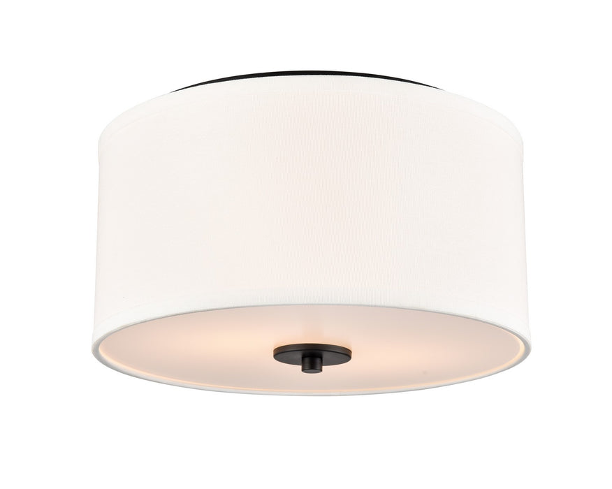 Millennium 41002-MB Two Light Flushmount, Matte Black