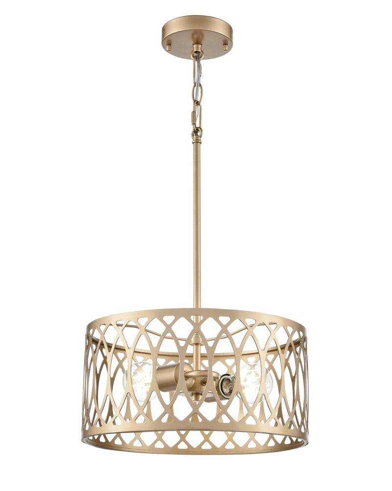 Millennium 42102-PMG Two Light Pendant, Painted Modern Gold