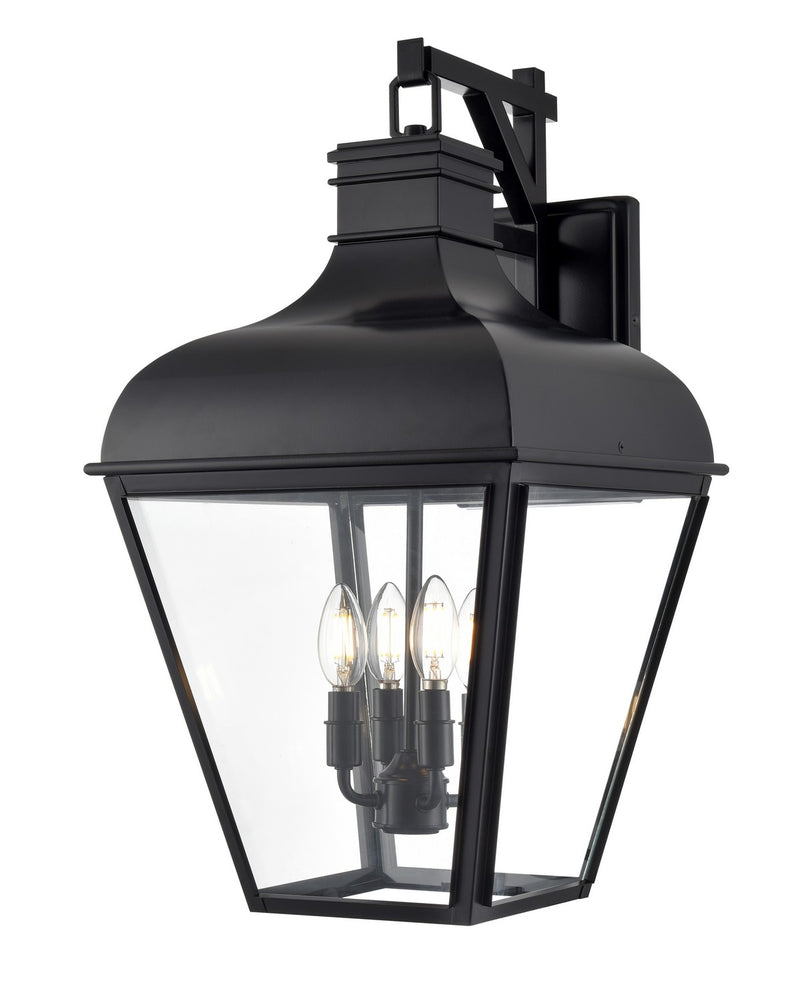 Millennium 43104-MB Four Light Outdoor Wall Sconce, Matte Black