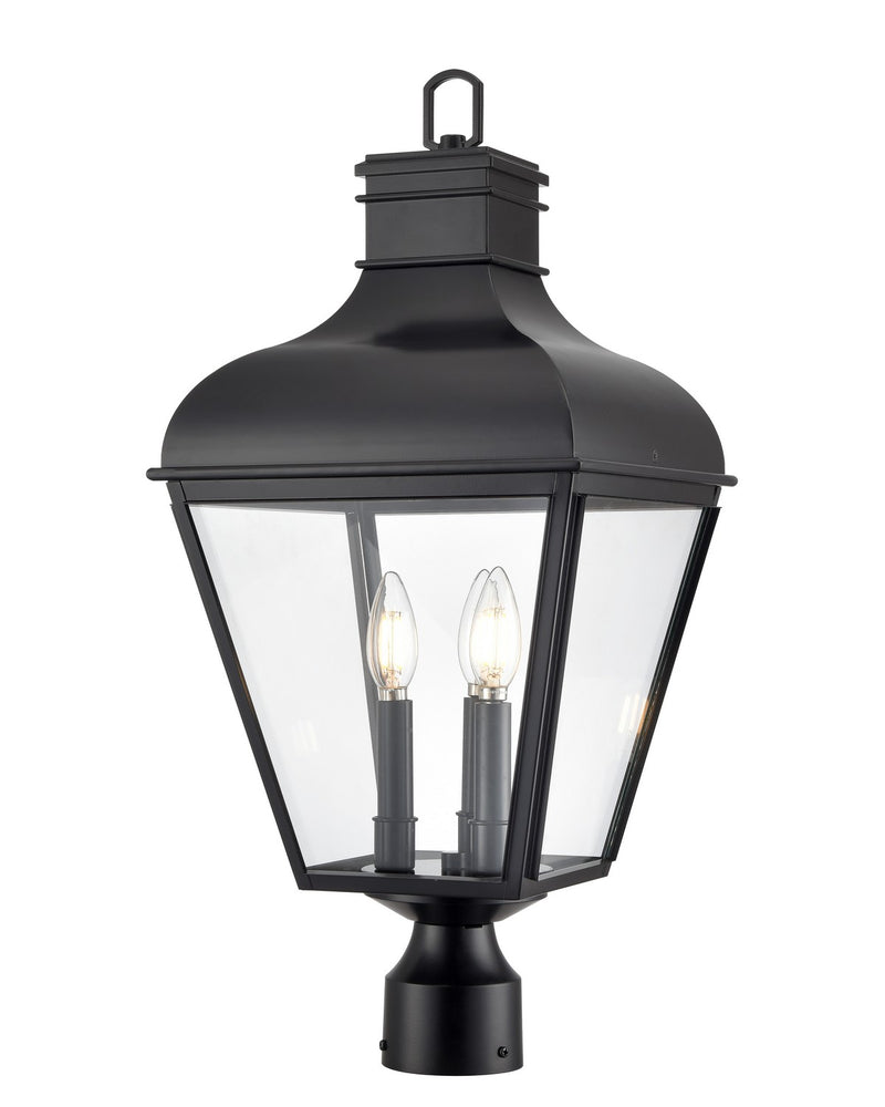 Millennium 43203-MB Three Light Outdoor Post Lantern, Matte Black