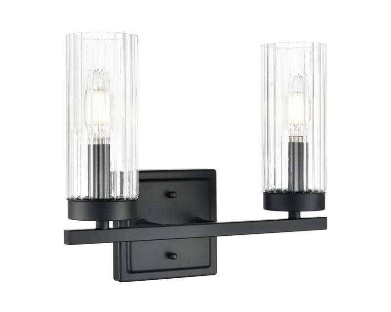 Millennium 46002-MB Two Light Vanity, Matte Black