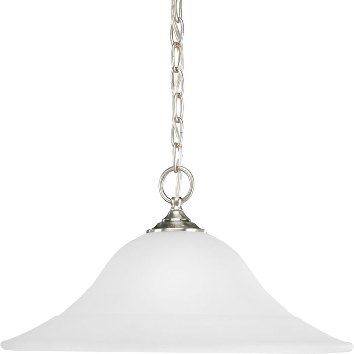 Progress Lighting P5095-09 One Light Pendant, Brushed Nickel