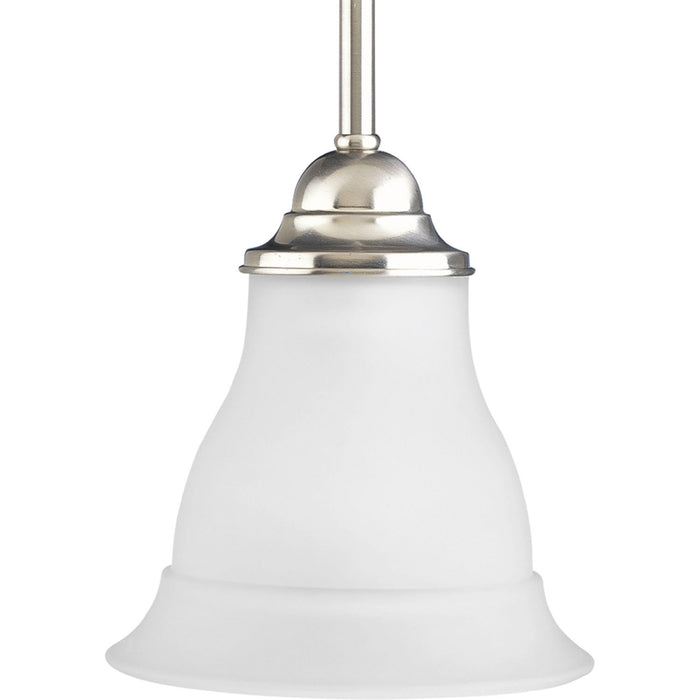 Progress Lighting P5096-09 One Light Pendant, Brushed Nickel